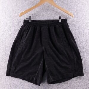 Lululemon Mens Athletic Shorts Black Heathered Size M Gym Workout Performance